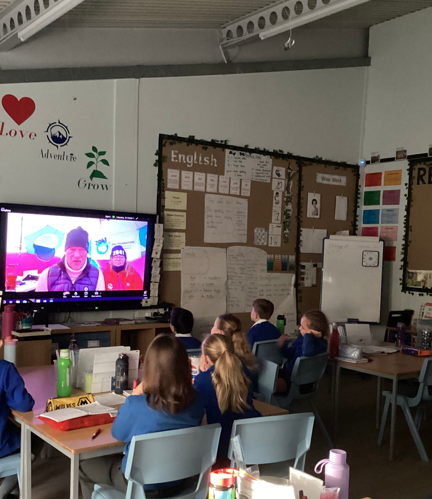 As part of our Once Upon a Snowstorm learning, we joined the first-ever live stream from Union Glacier in Antarctica! We learnt about the importance of looking after our planet and conserving energy to help protect special places like Antarctica.