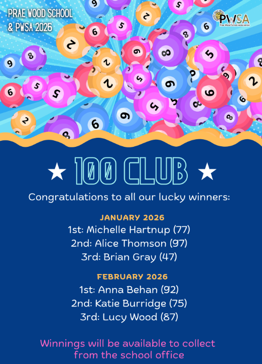 100 Club Congratulations!