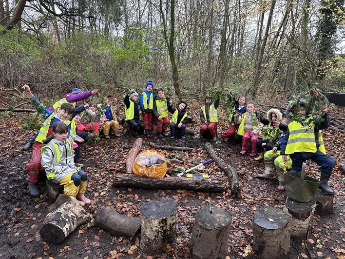 Autumn 2023 - 29th November - Saplings - Wet Sock Experiment, Wreath Making and Fire Strikers - image 4 Autumn 2023 - 29th November - Saplings - Wet Sock Experiment, Wreath Making and Fire Strikers - image 4