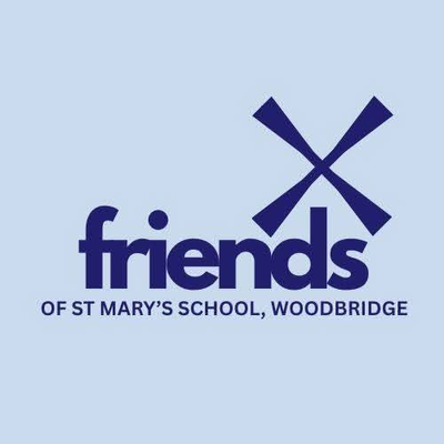 Friends of St Mary's School, Woodbridge, logo, incorporating a windmill