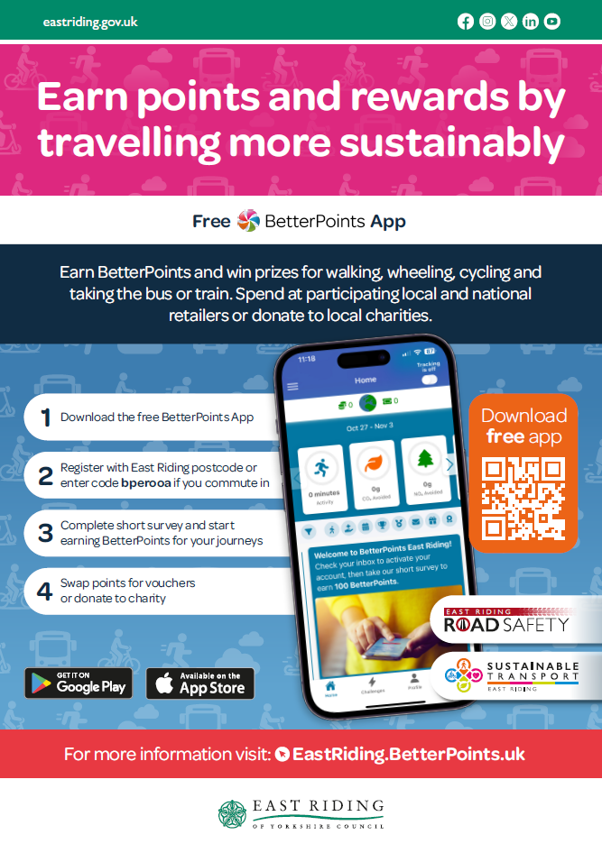 East Riding Better Points – rewarding sustainable travel