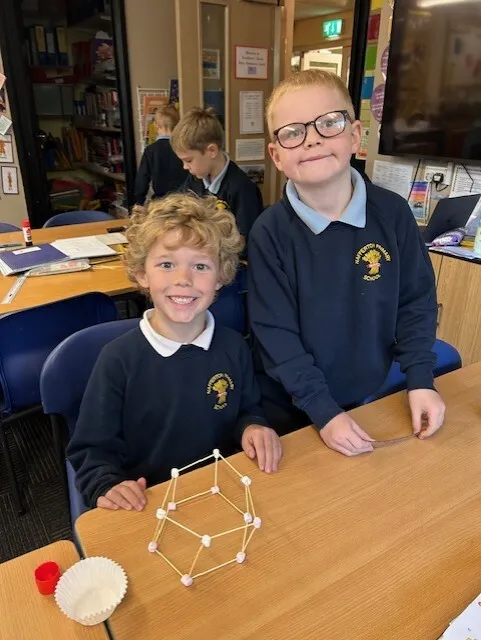 Swallows have enjoyed making 3D shapes today using marshmallows and straws - image 1 Swallows have enjoyed making 3D shapes today using marshmallows and straws - image 1