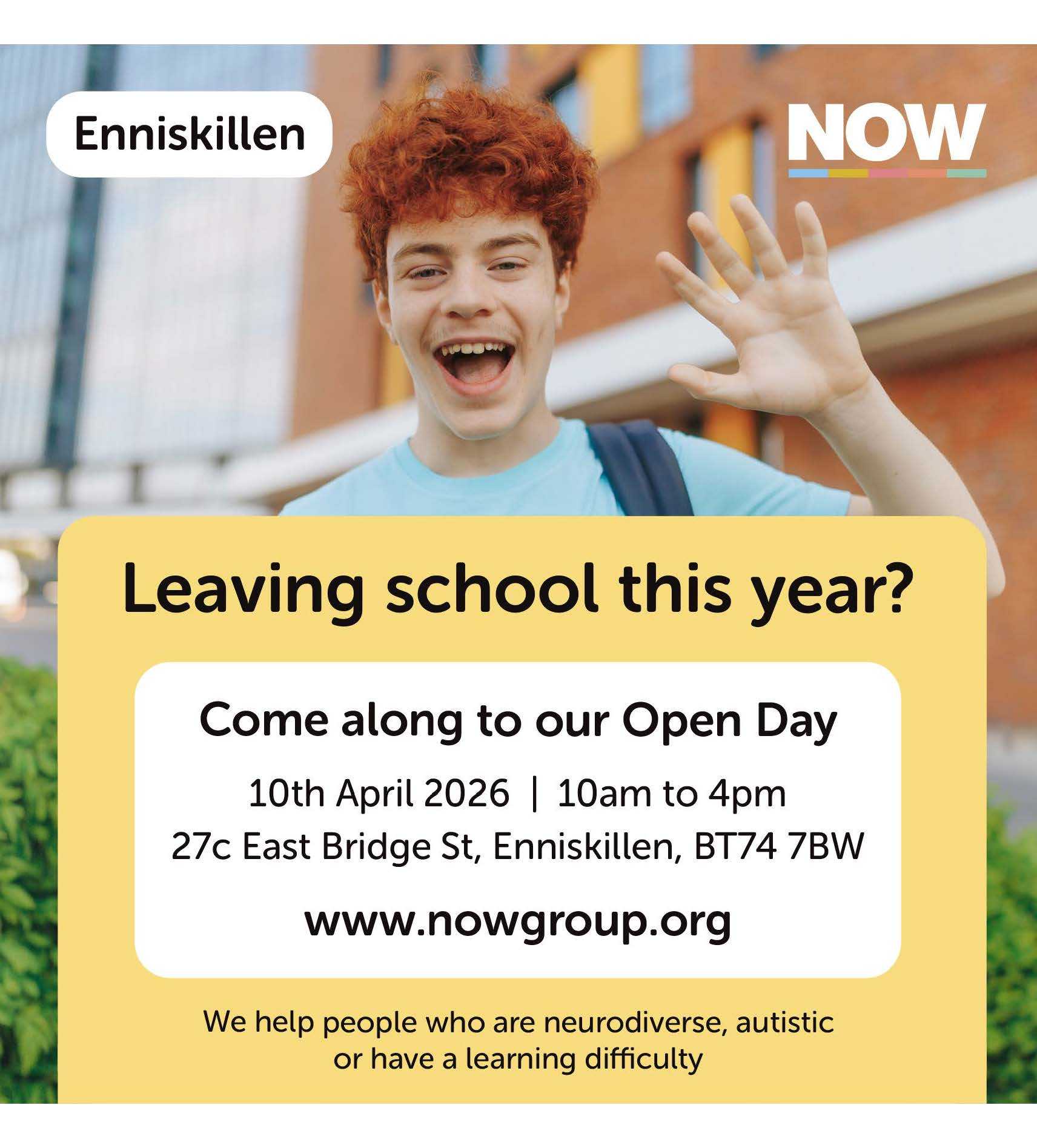 NOW Group are hosting an open day on 10th&nbsp;April 2026