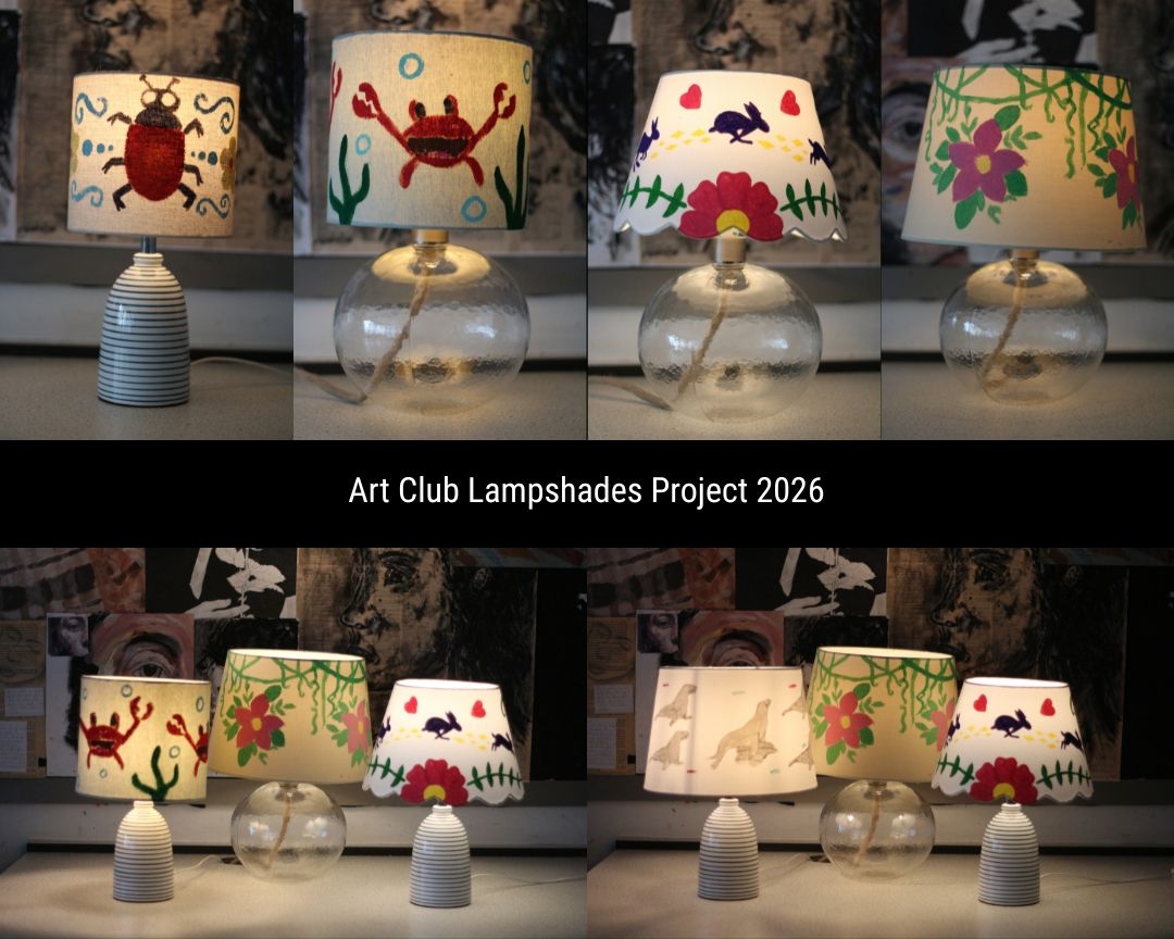 STUDENTS SHINE BRIGHT DURING ART CLUB LAMPSHADES PROJECT!&nbsp;