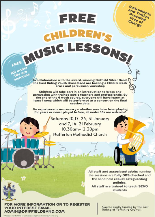 Free Children's Music Lessons - Brass Band focused