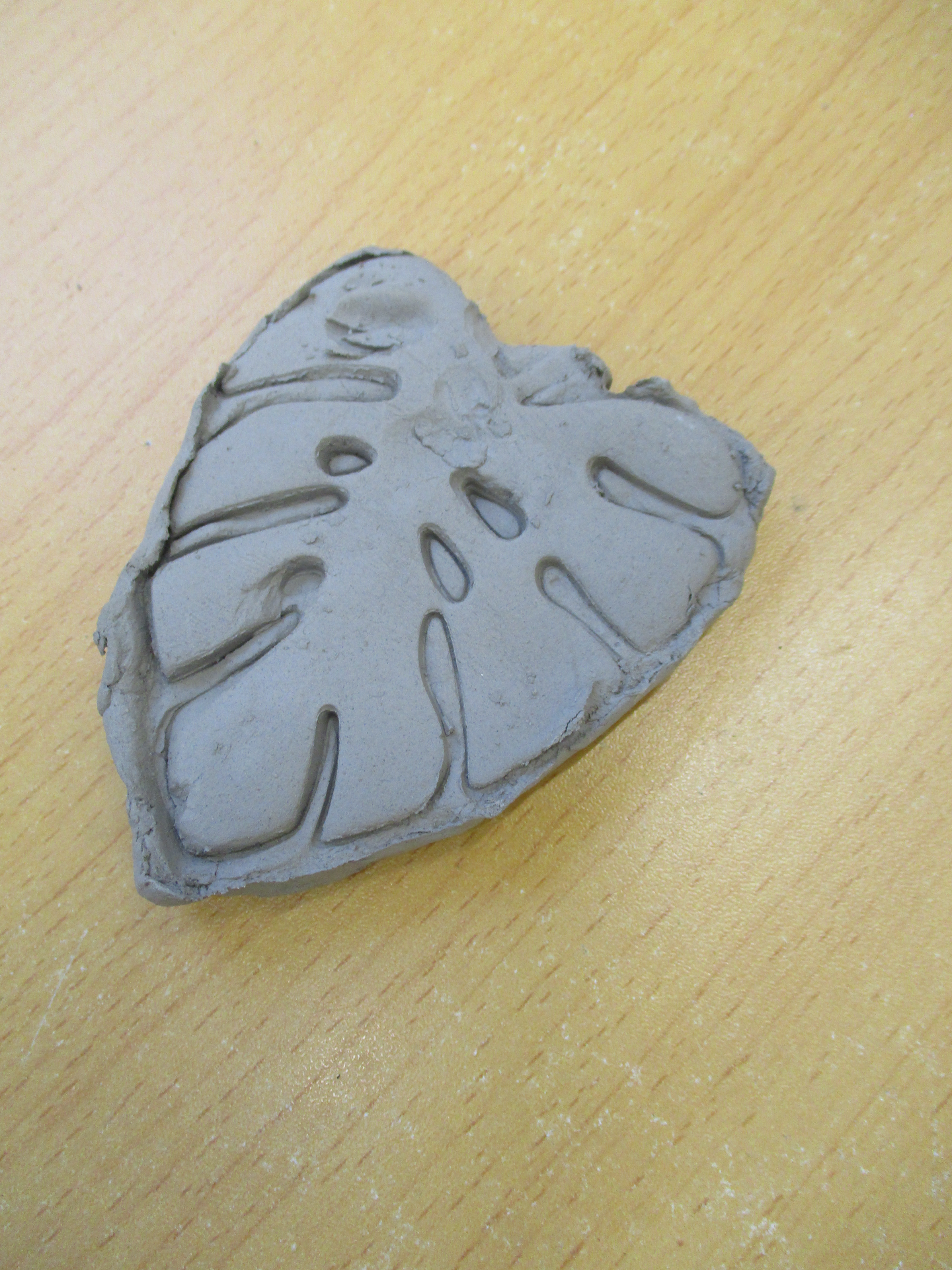 Clay leaves in Reception