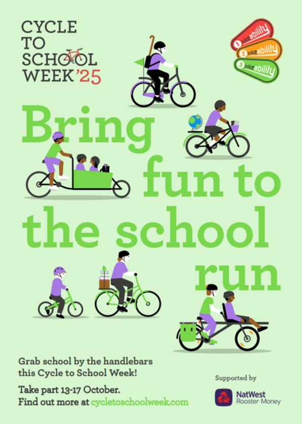 13/10/2025 to 17/10/2025 - Cycle to School Week!