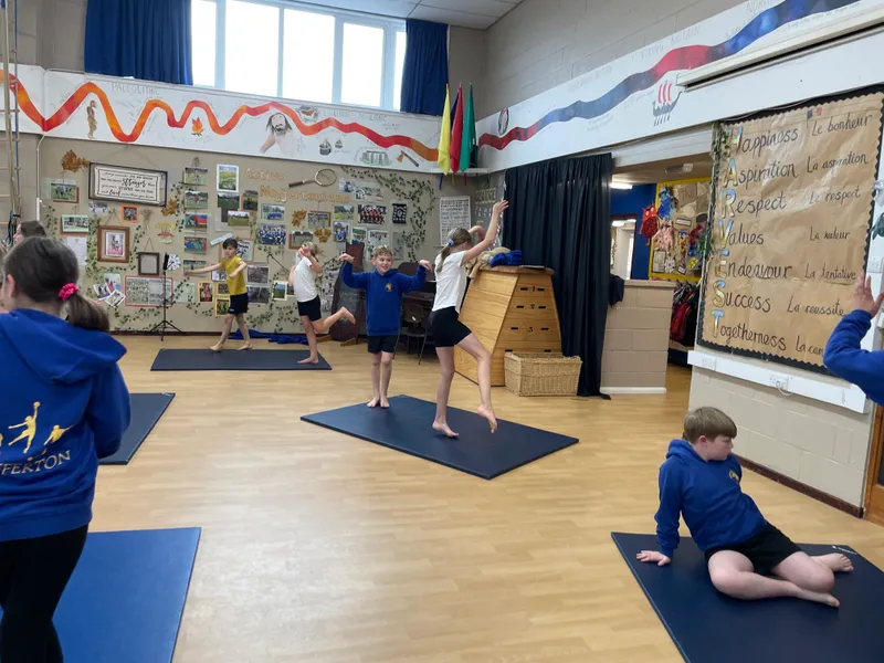 In PE today, we built on work from last week and developed mirrored balances - image 1 In PE today, we built on work from last week and developed mirrored balances - image 1