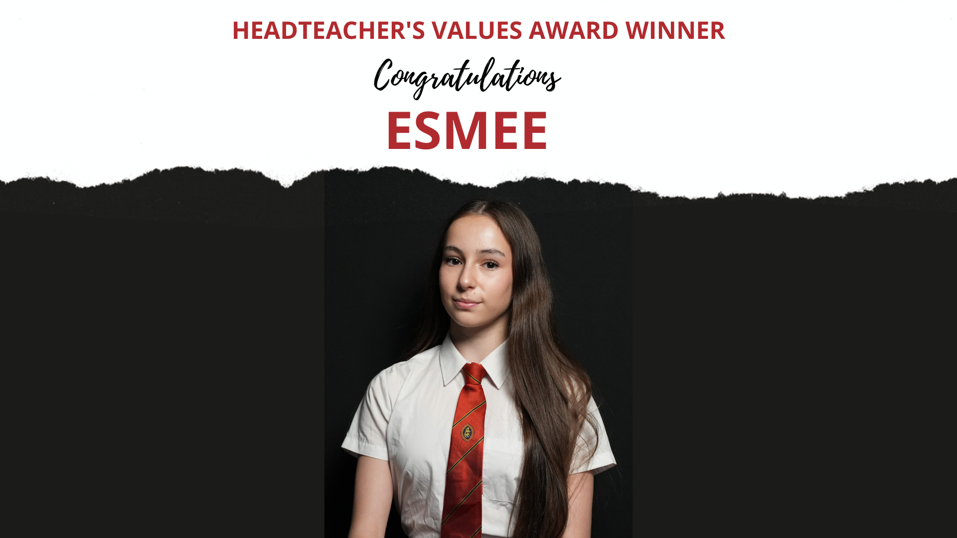THE HEADTEACHER’S CREDIT VALUES AWARD WAS PRESENTED TO&nbsp;ESMEE CAMPBELL-WATT&nbsp;IN YEAR&nbsp;11&nbsp;