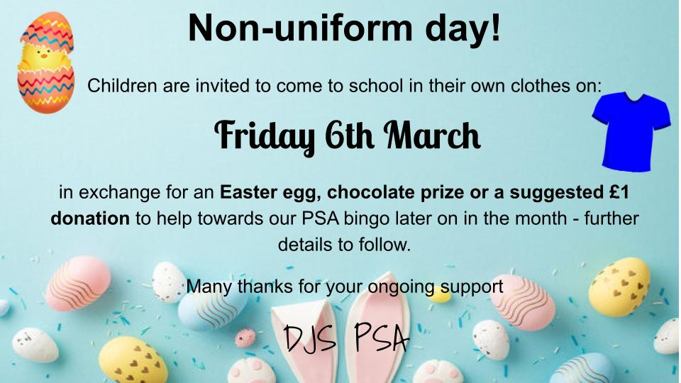Easter Non-Uniform Day!