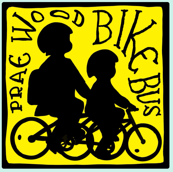 Prae Wood Bike Bus rides into school