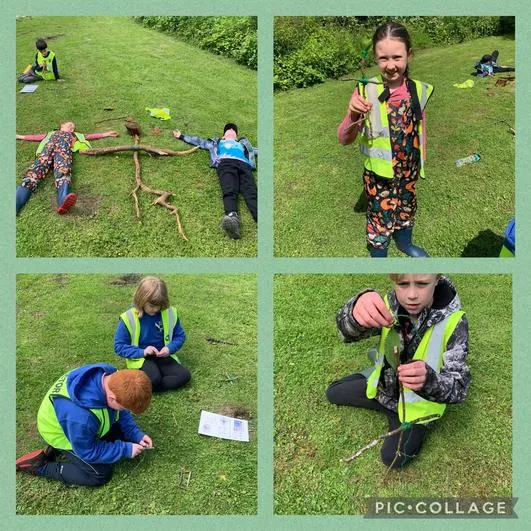 Summer 2024 - 19th June - Oaks - Leaf Identification and Leaf Art; Fire Lighting; Mud Painting and Natural Paintbrushes; Stick People (knot tying) - image 4 Summer 2024 - 19th June - Oaks - Leaf Identification and Leaf Art; Fire Lighting; Mud Painting and Natural Paintbrushes; Stick People (knot tying) - image 4