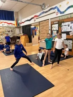In gymnastics this week, the Year 6s created group sequences using unison and cannon - image 2 In gymnastics this week, the Year 6s created group sequences using unison and cannon - image 2