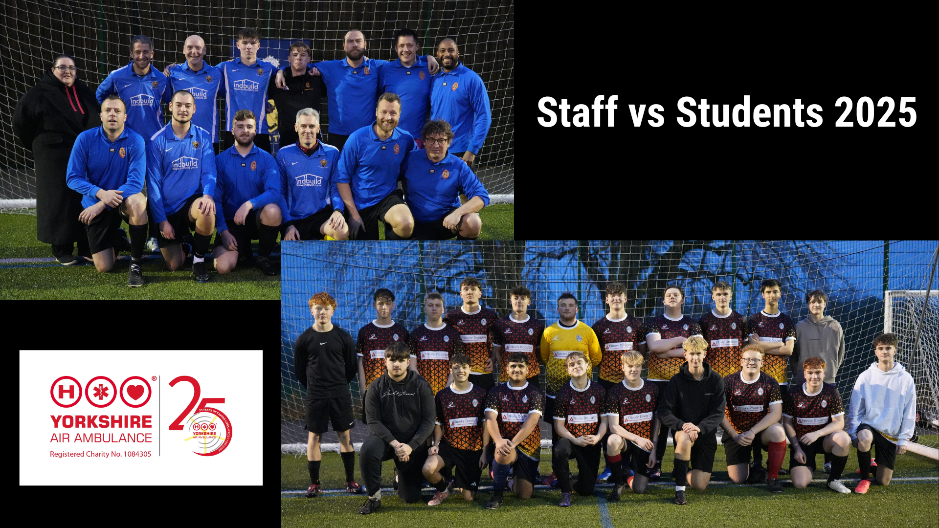 STAFF STUDENT CHARITY FOOTBALL MATCH RAISES OVER £500 FOR THE YORKSHIRE AIR AMBULANCE! &nbsp;
