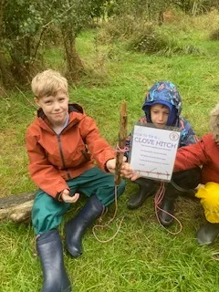 Wrens enjoying knot tying, tree identification and art during Forest school - image 5 Wrens enjoying knot tying, tree identification and art during Forest school - image 5