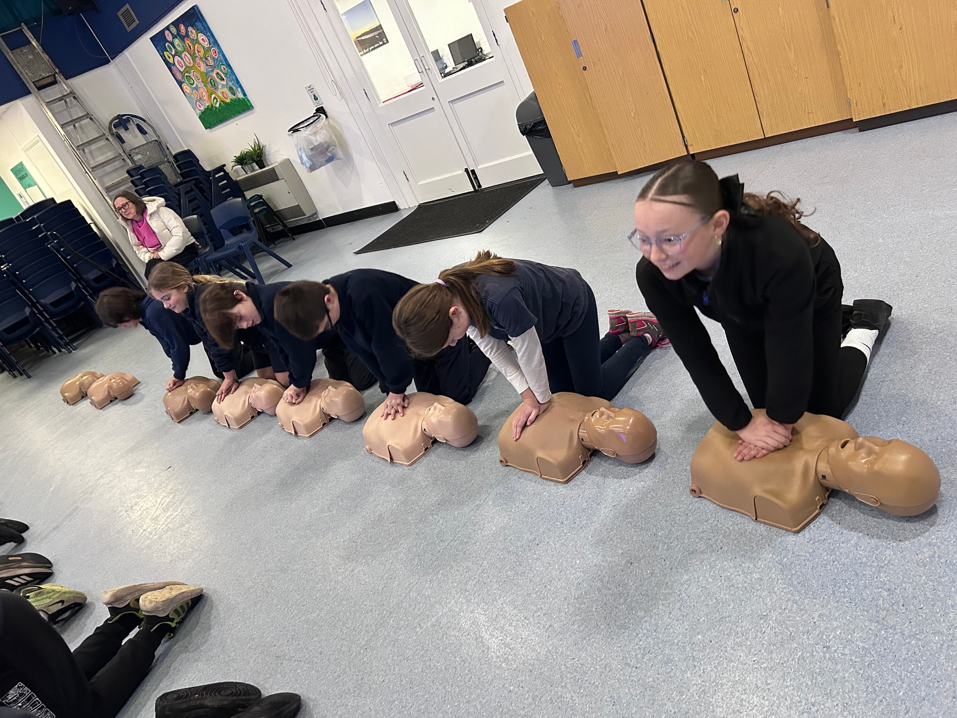 CPR training with the charity 'Jay's Aim'.