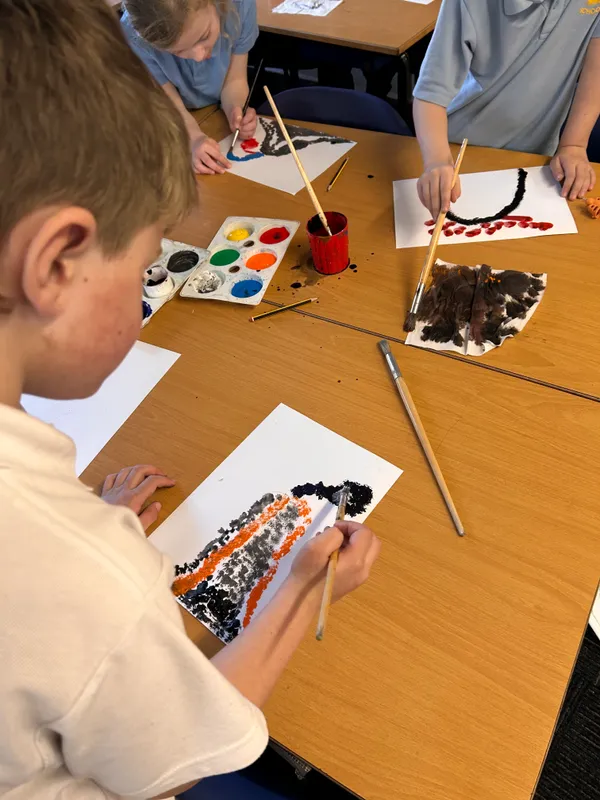 Swallows creating volcano paintings in the style of Van Gogh - image 4 Swallows creating volcano paintings in the style of Van Gogh - image 4