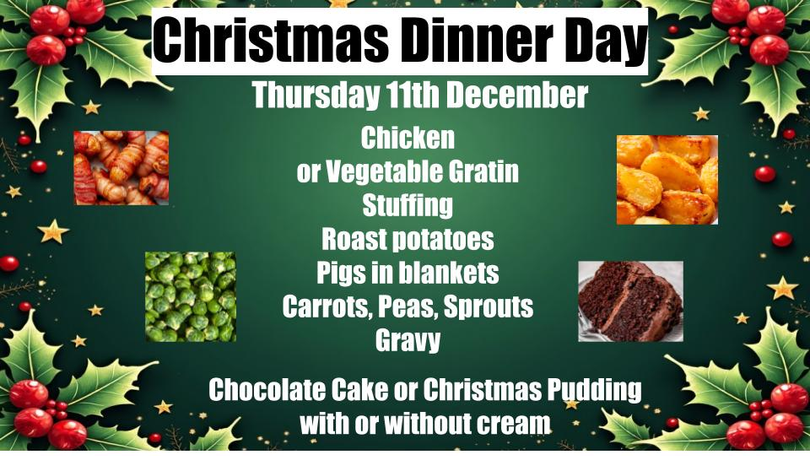 Chritmas Dinner Day Menu