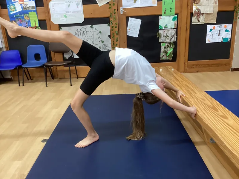 Gymnastics lesson exploring twisted shapes and balances with different points - image 9 Gymnastics lesson exploring twisted shapes and balances with different points - image 9