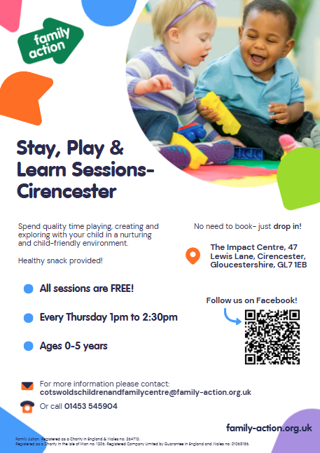Family Actions events, cafe and stay and play