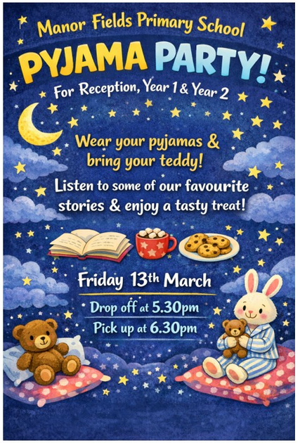 Reception, Year 1 & Year 2 PJ Party