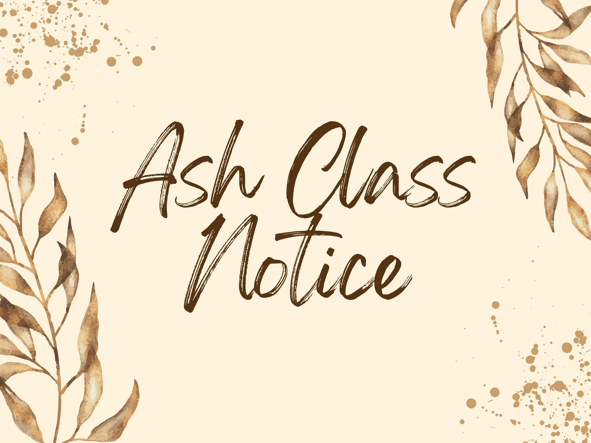 Ash Class News 