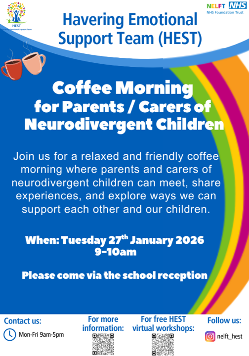 HEST Coffee Morning for parents of Neurodivergent children