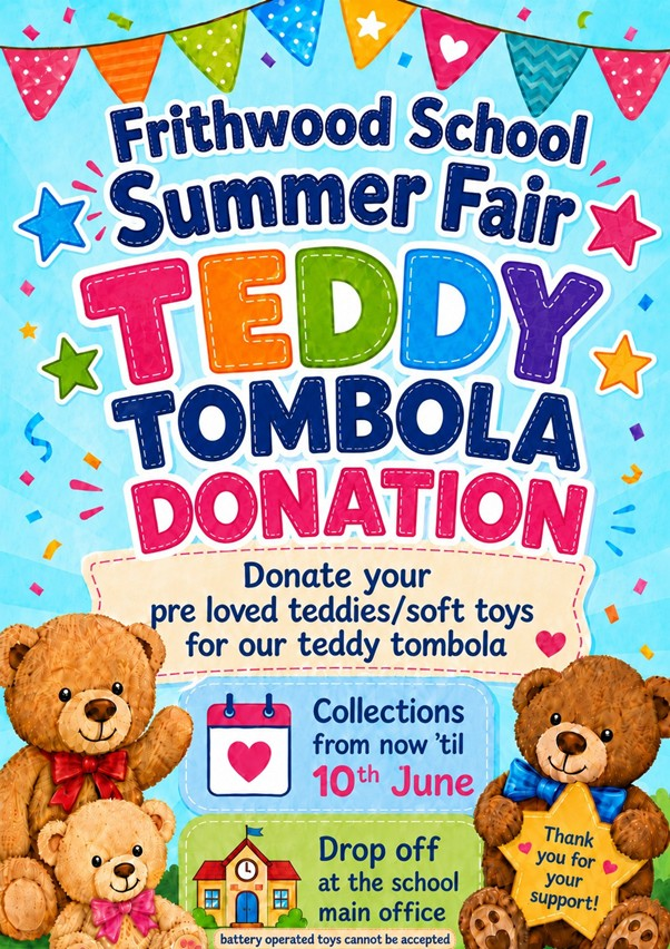Donate your teddies / soft toys for our Teddy Tombola