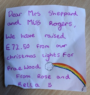 Bella and Rose light up fundraising