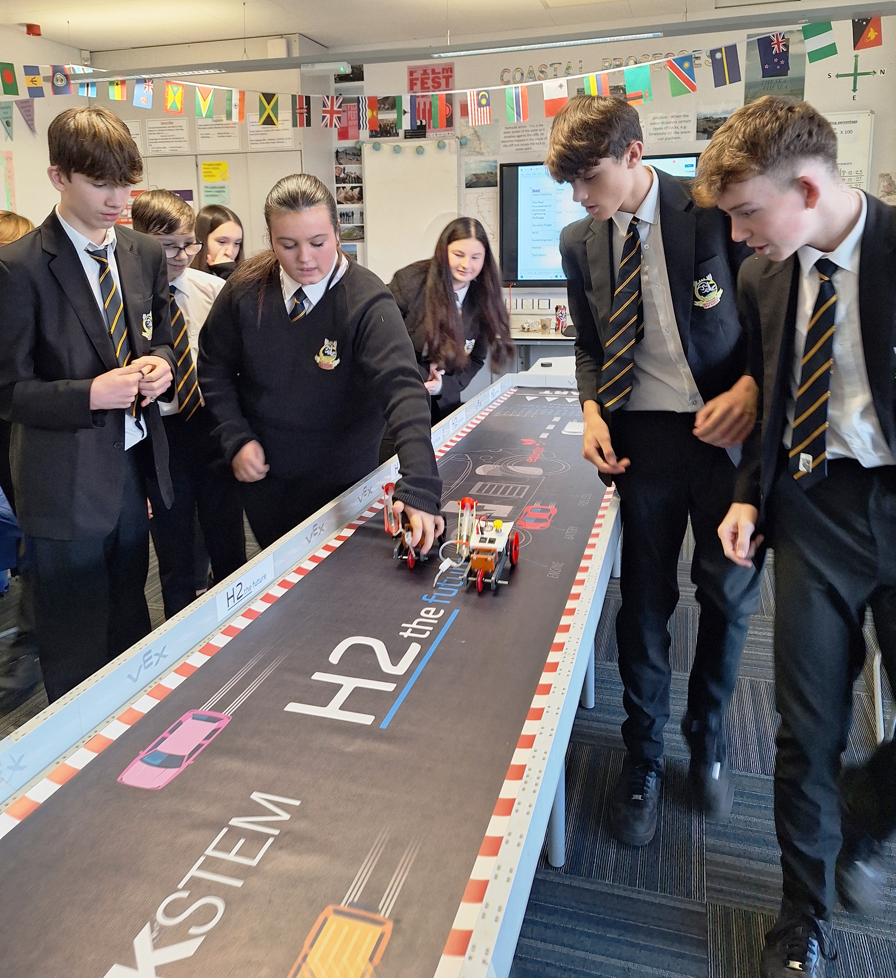 Students race into the future with hydrogen-powered buggies