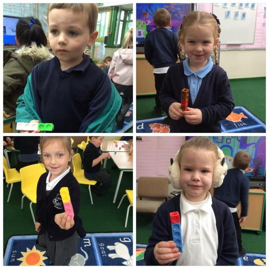 Using cubes to show our number bonds to 5