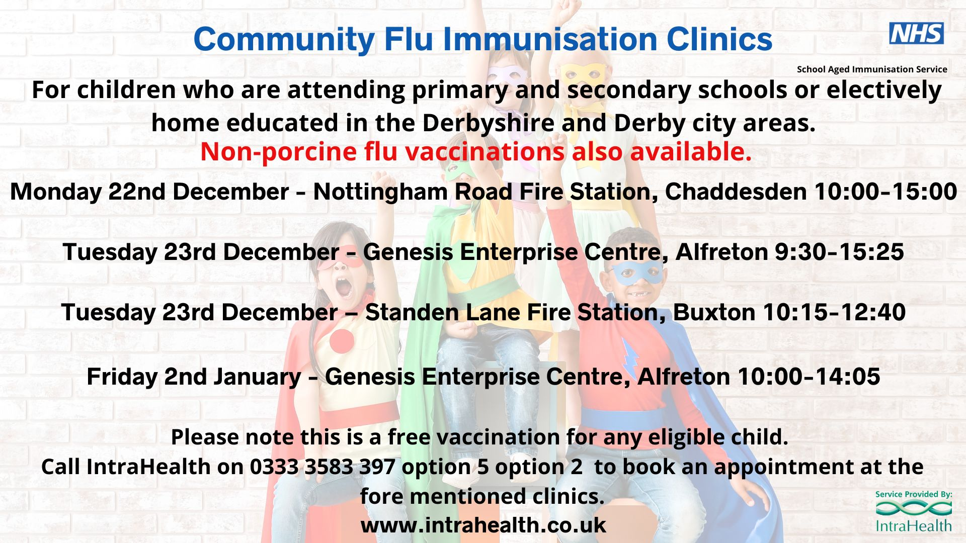 Community Flu Immunisation Clinics 