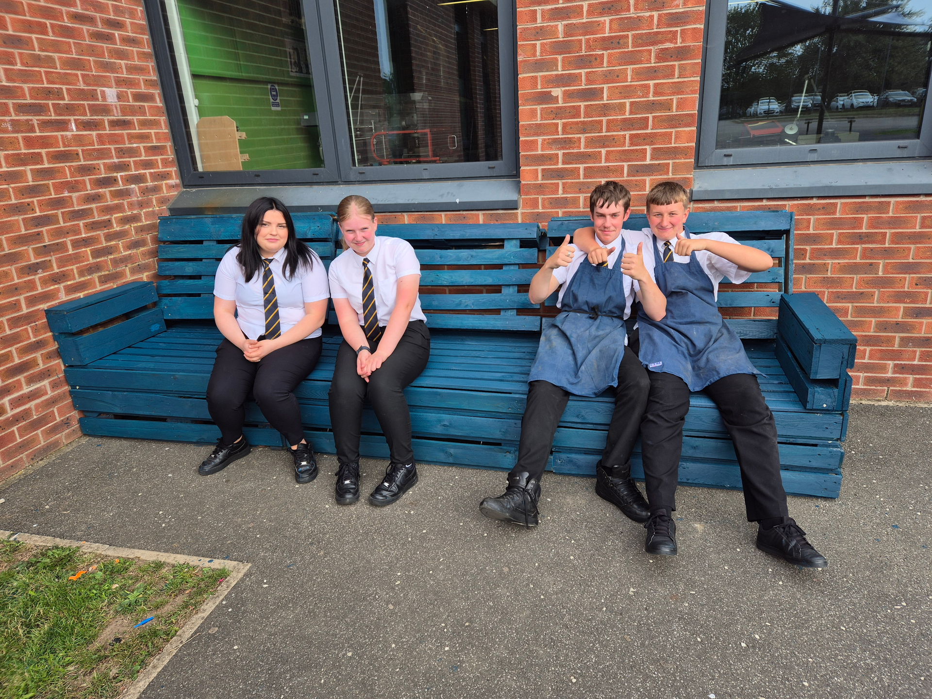 Nailed it! DT students build bench from scratch