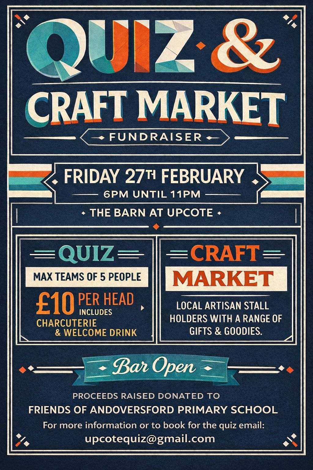 Friends of Andoversford Quiz and Craft Event