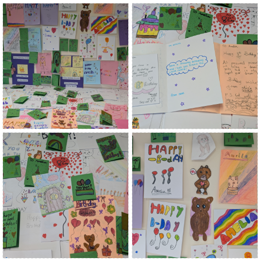 CARDS FOR AMELIA’S BIRTHDAY
