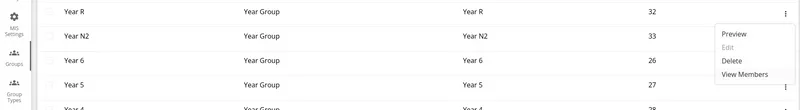 shows how to click the button to view members of a group