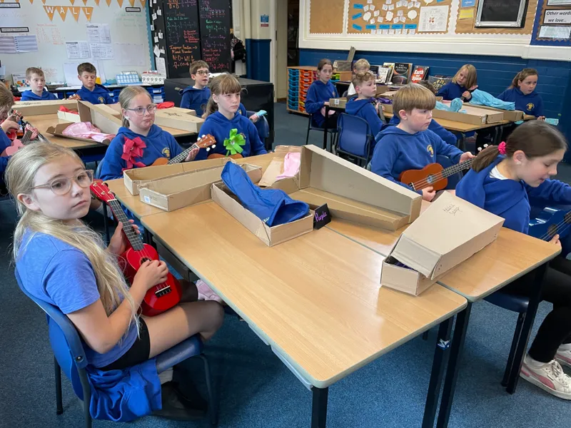 We began learning to play the ukulele in music. The children really enjoyed this - image 3 We began learning to play the ukulele in music. The children really enjoyed this - image 3