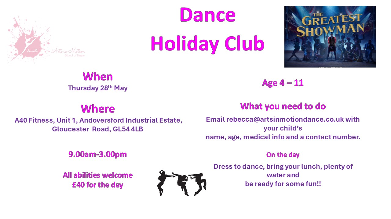 Dance Holiday Club available this May half term