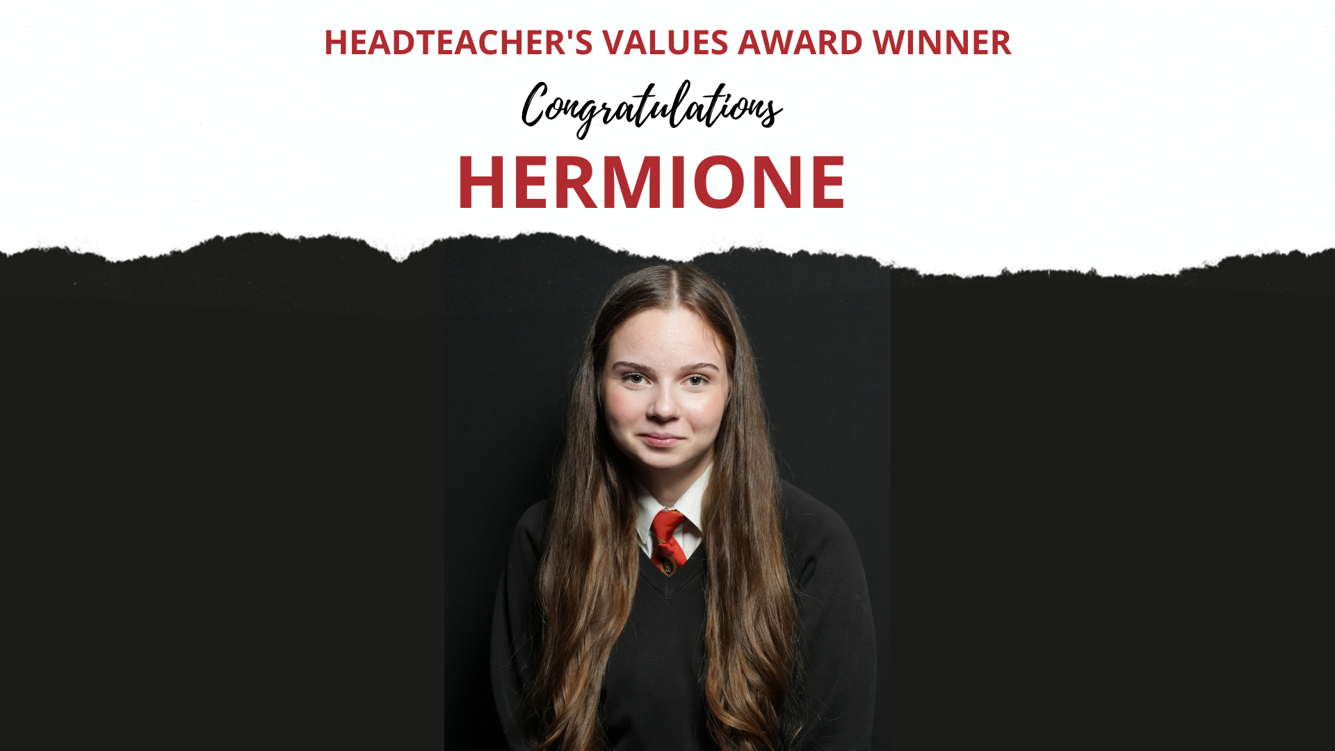 THE HEADTEACHER’S CREDIT VALUES AWARD WAS PRESENTED TO&nbsp;HERMIONE DOUBTFIRE&nbsp;IN YEAR&nbsp;11&nbsp;