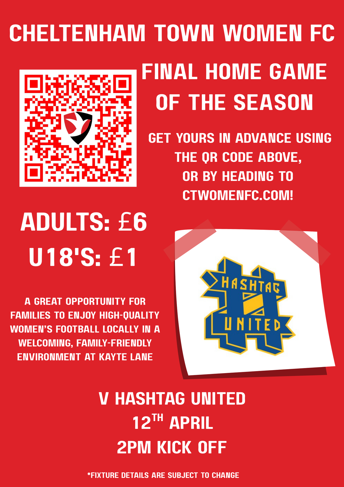 Watch Cheltenham Town Women’s Final Home Game of the Season