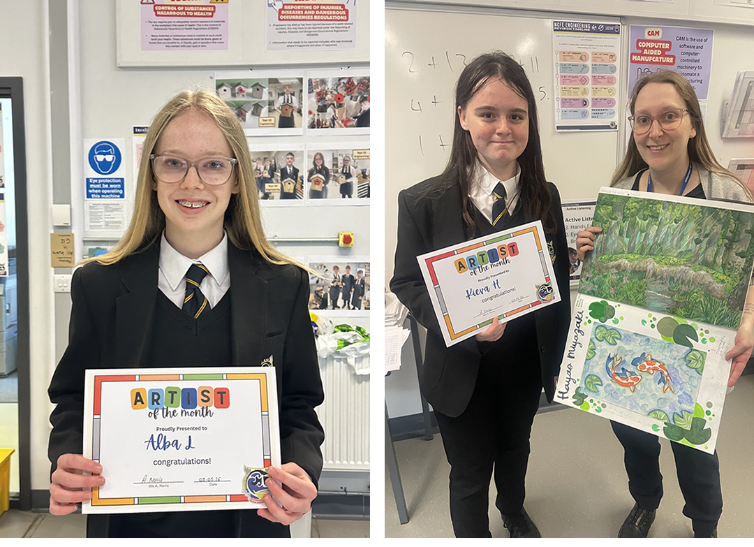 Student creativity recognised in latest Artists of the Month awards