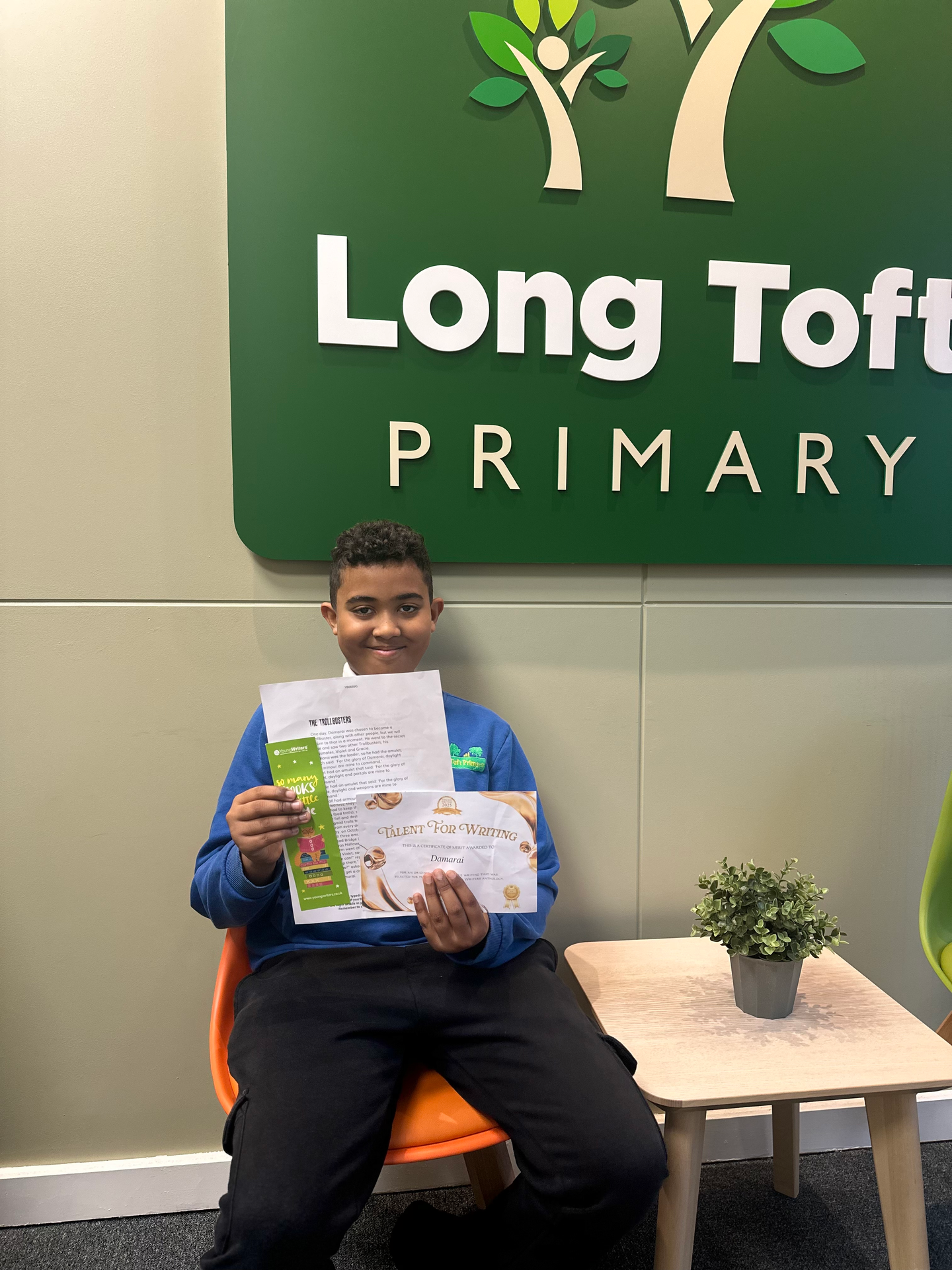 Long Toft Year 6 Young Author!