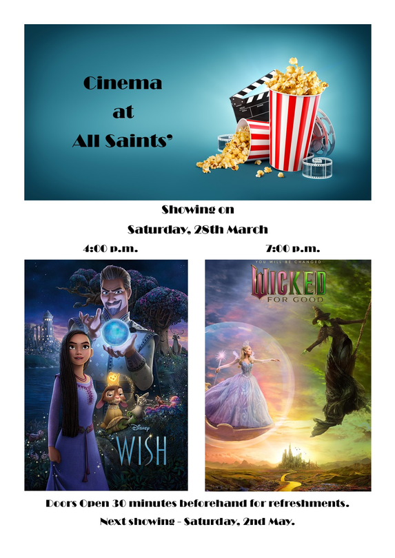 Next Cinema Event in All Saints' Driffield Church Hall
